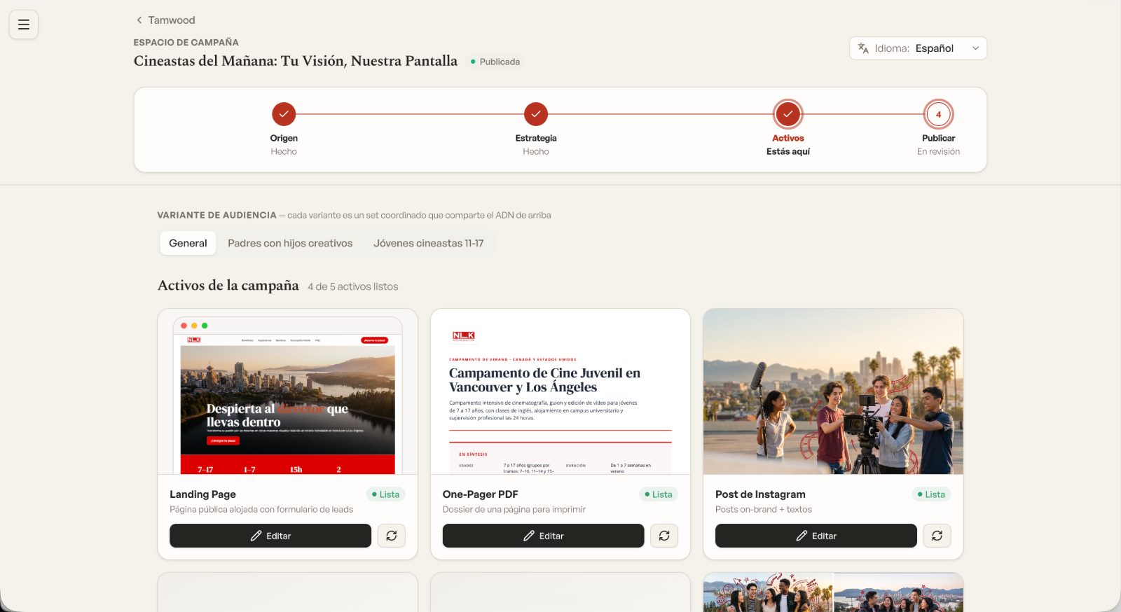 Activos de la campaña · edmkr